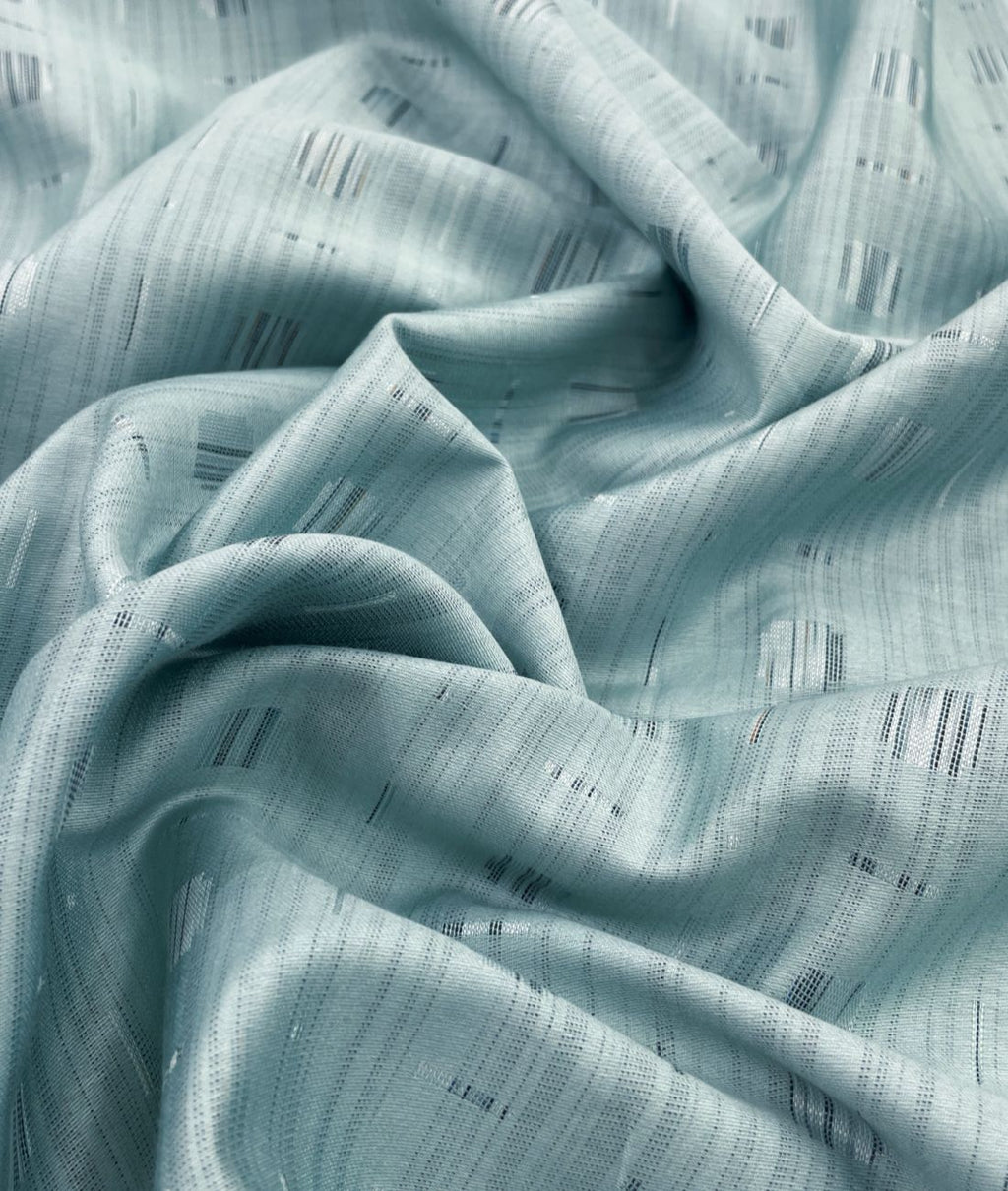 Light Turquoise Giza Cotton Fabric for Shirt & Kurta