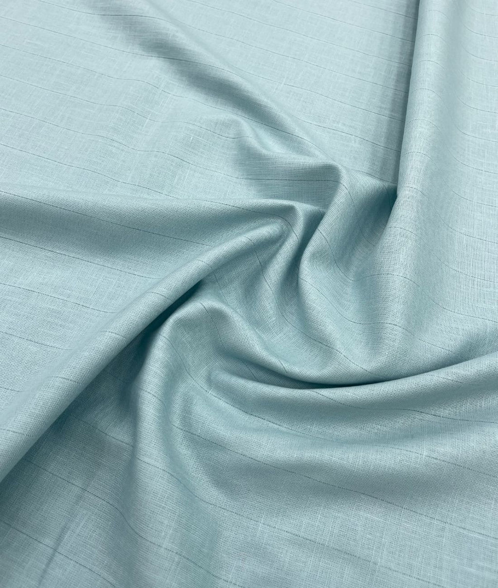 Premium Sky Blue 70s Lea Linen Blend Fabric