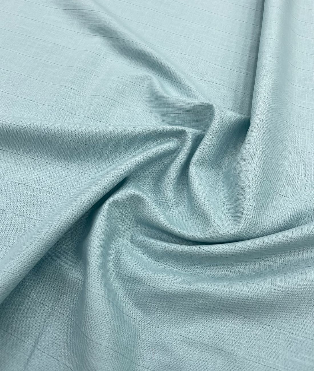 Premium Sky Blue 70s Lea Linen Blend Fabric