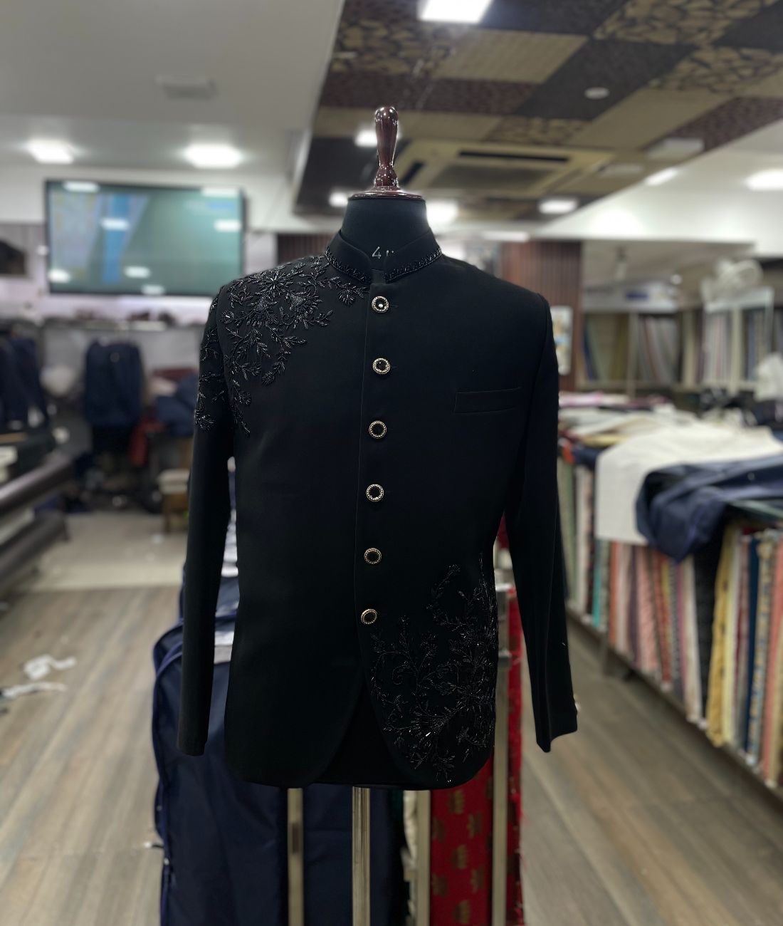 Luxury Designer Hand Embroidered Bandhgala Suit for Wedding