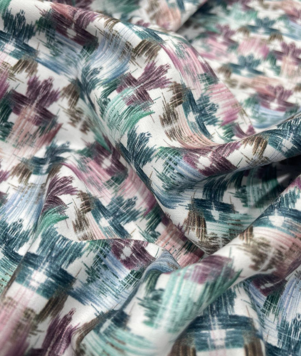 Abstract Print Luxury Giza Cotton Fabric for Men's Shirt