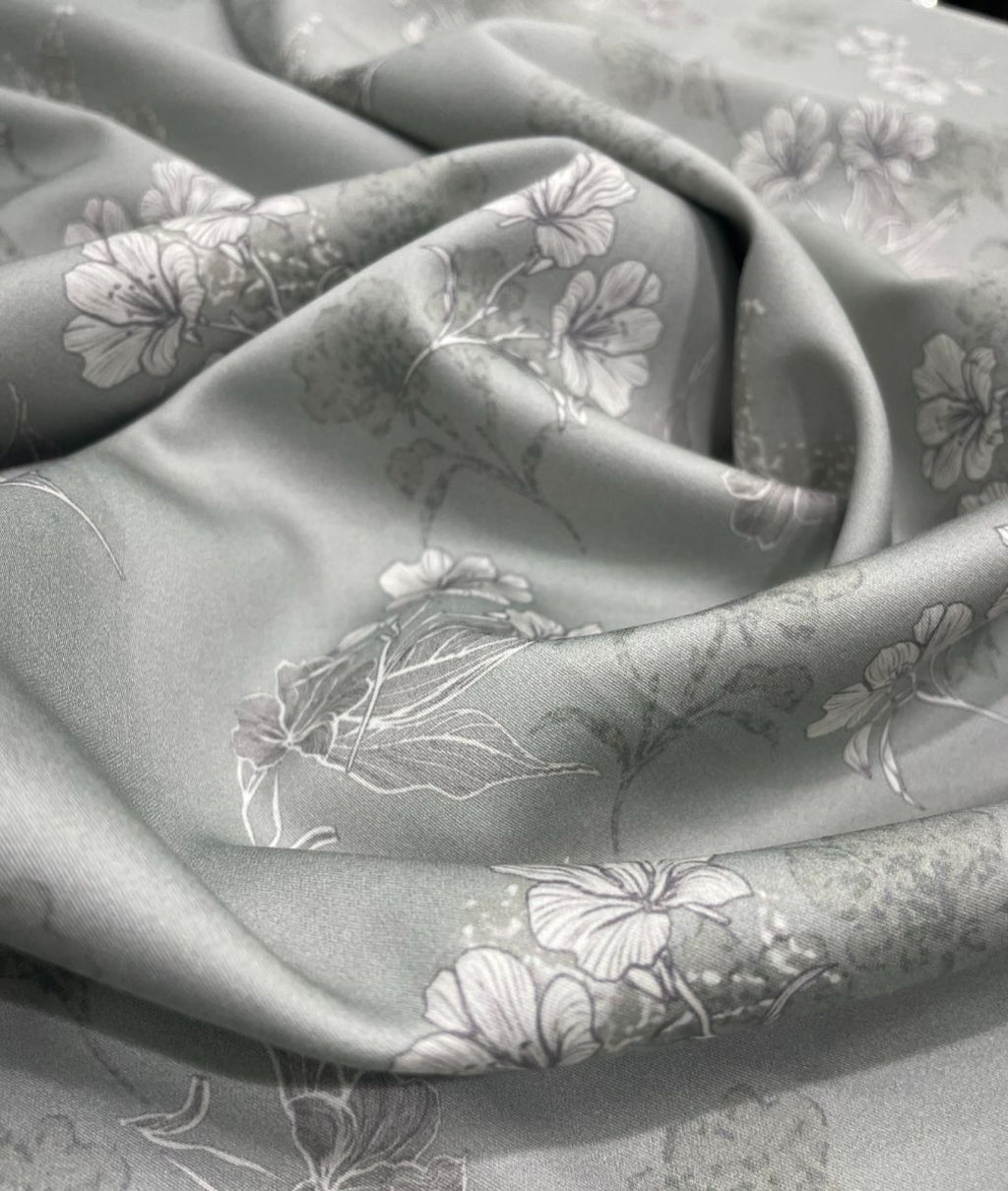 Burgoyne Leaves & Flowers Luxury Printed Shirt Fabric Giza Cotton