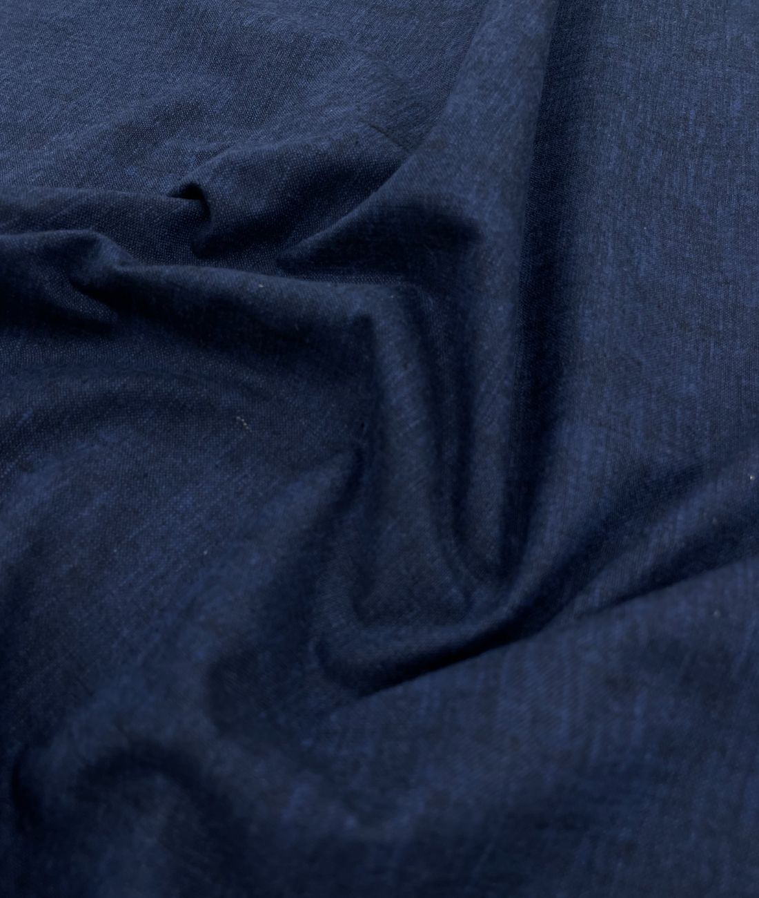 Navy Blue Linen Blend Fabric for Pant by Fabrique Modisto