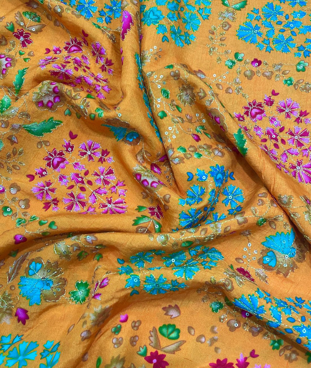 Luxury Embroidered Fabric for Haldi