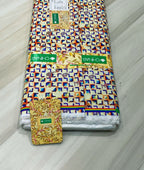 Crisp Patterned Printed Anti Wrinke Cotton Fabric for Men's Shirts & Kurta