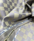 Burgoyne Luxury Blocks Checks Pattern Giza Cotton Fabric for Men's Shirt