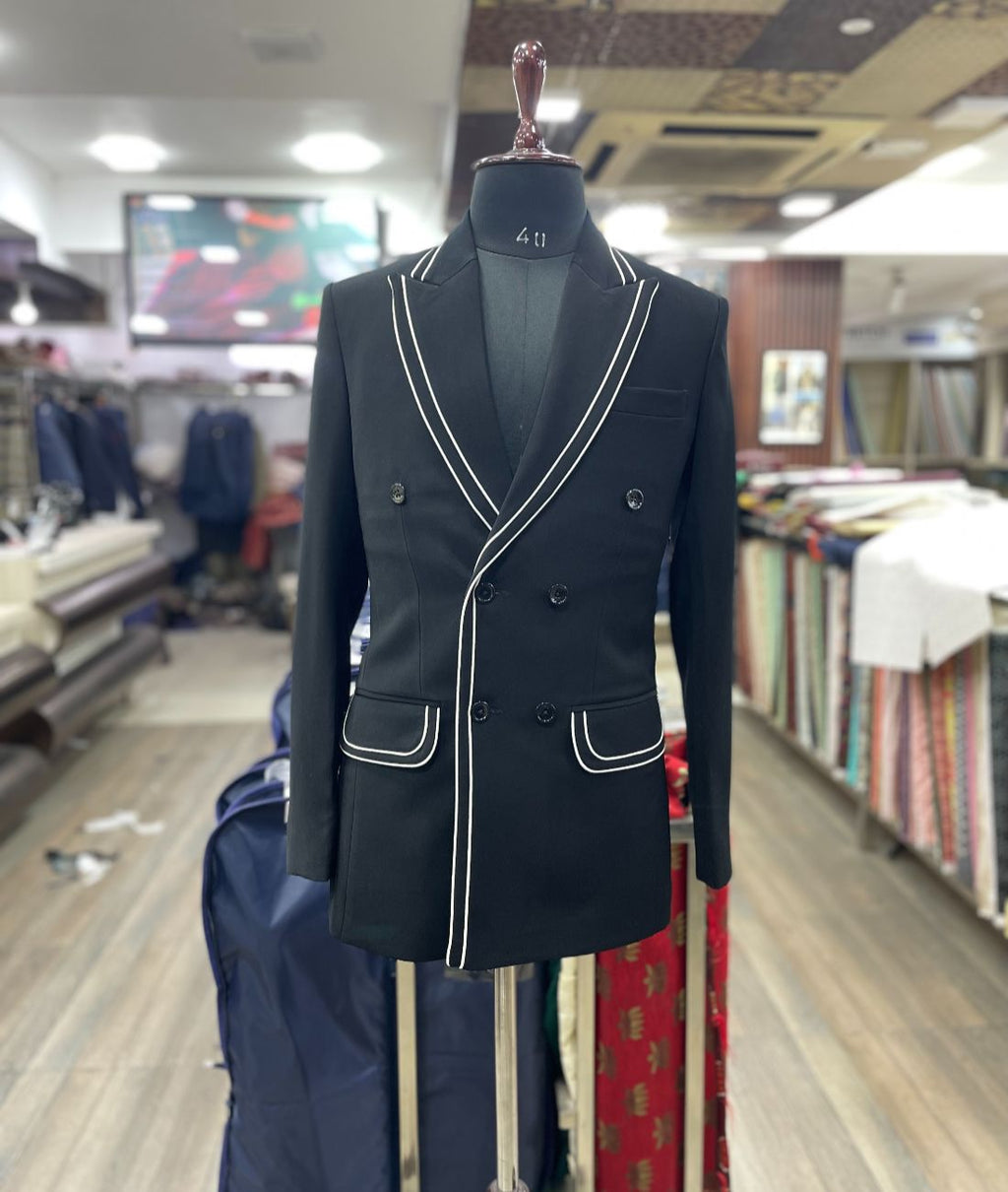 Zed Black Designer Pipin Suit