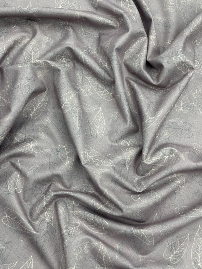 Brunello Ferragamo Leaves Print Premium Cotton Fabric for Shirt