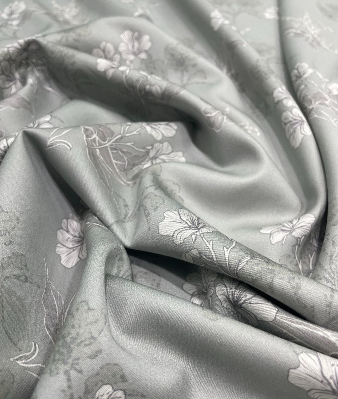 Burgoyne Leaves & Flowers Luxury Printed Shirt Fabric Giza Cotton