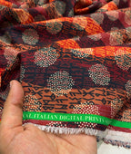 Vibrant Weave Printed Anti Wrinke Cotton Fabric for Men's Shirts & Kurta