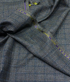 Spaadaa 180's Brown Wool Blend Checks Fabric