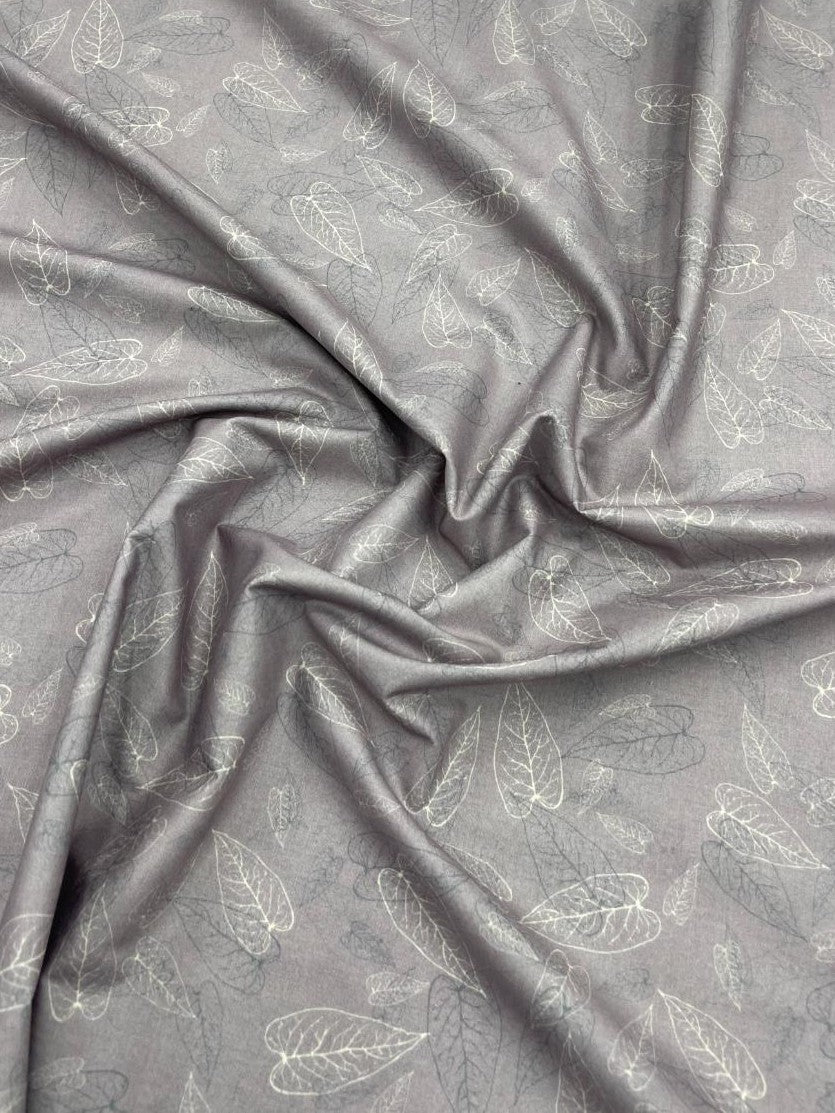 Brunello Ferragamo Leaves Print Premium Cotton Fabric for Shirt