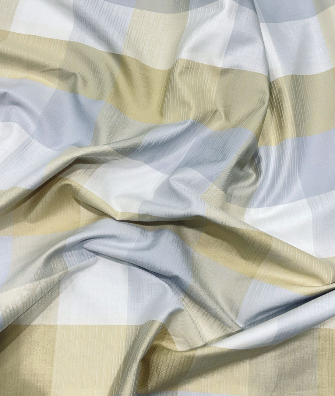 Reid & Taylor Luxury Giza Cotton Big Checks Fabric for Men's Shirt