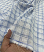 Checkered Linen Fabric for Shirt & Kurta