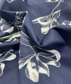 Brunello Ferragamo Flower Print Premium Giza Cotton Fabric for Men's Shirt