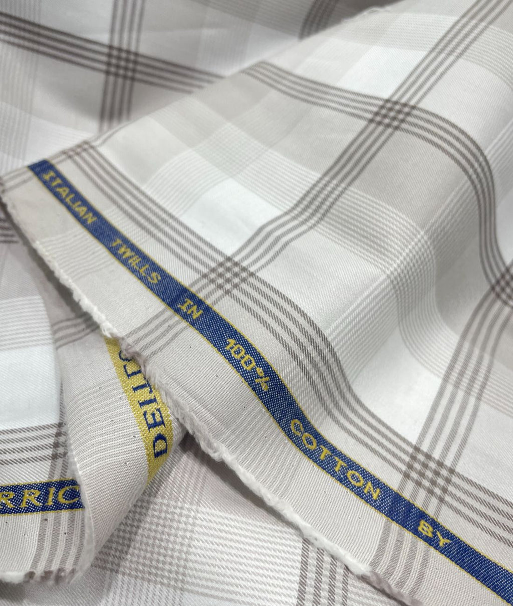 Premium Checks Luxury giza Cotton Fabric for Men's Shirt