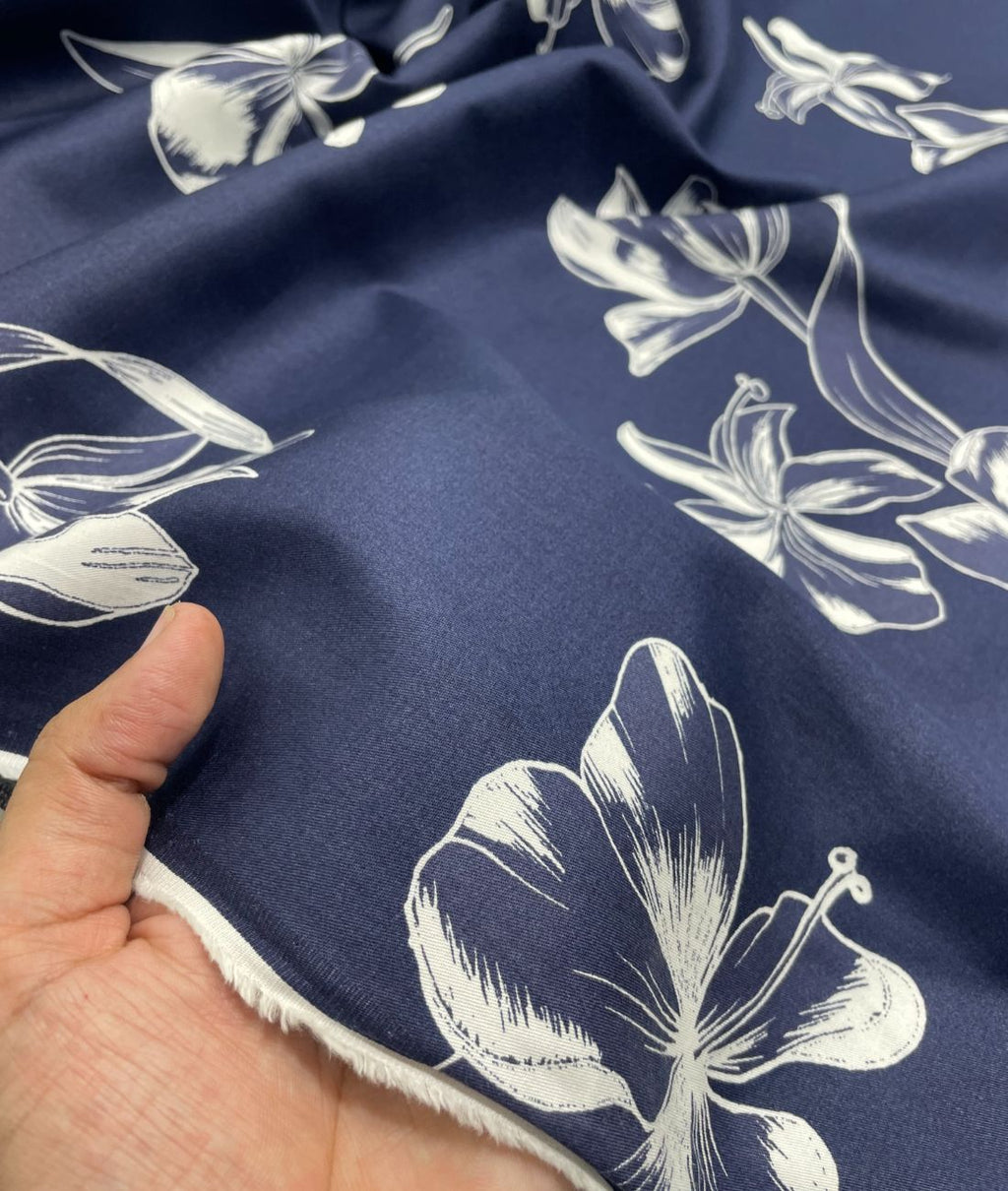 Brunello Ferragamo Flower Print Premium Giza Cotton Fabric for Men's Shirt