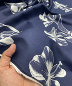 Brunello Ferragamo Flower Print Premium Giza Cotton Fabric for Men's Shirt