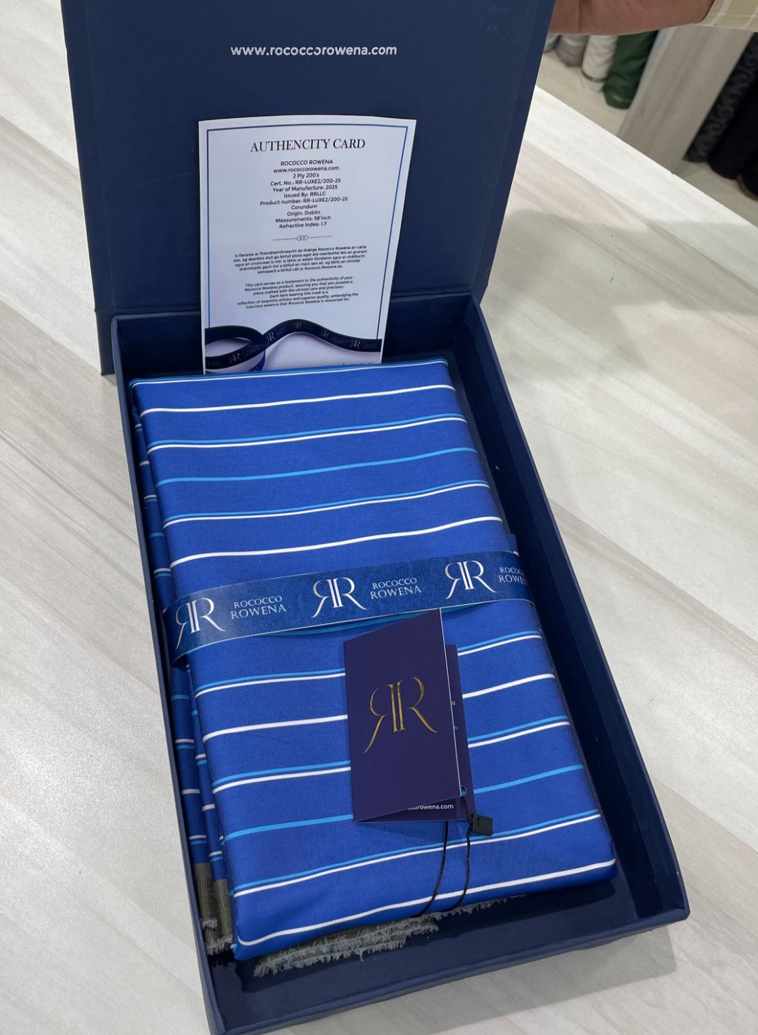 Rococco Rowena Ultra Luxury Shirt Fabric with Box