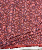 Red Paisley Printed 2 Ply Giza Cotton Fabric for Men's Shirt