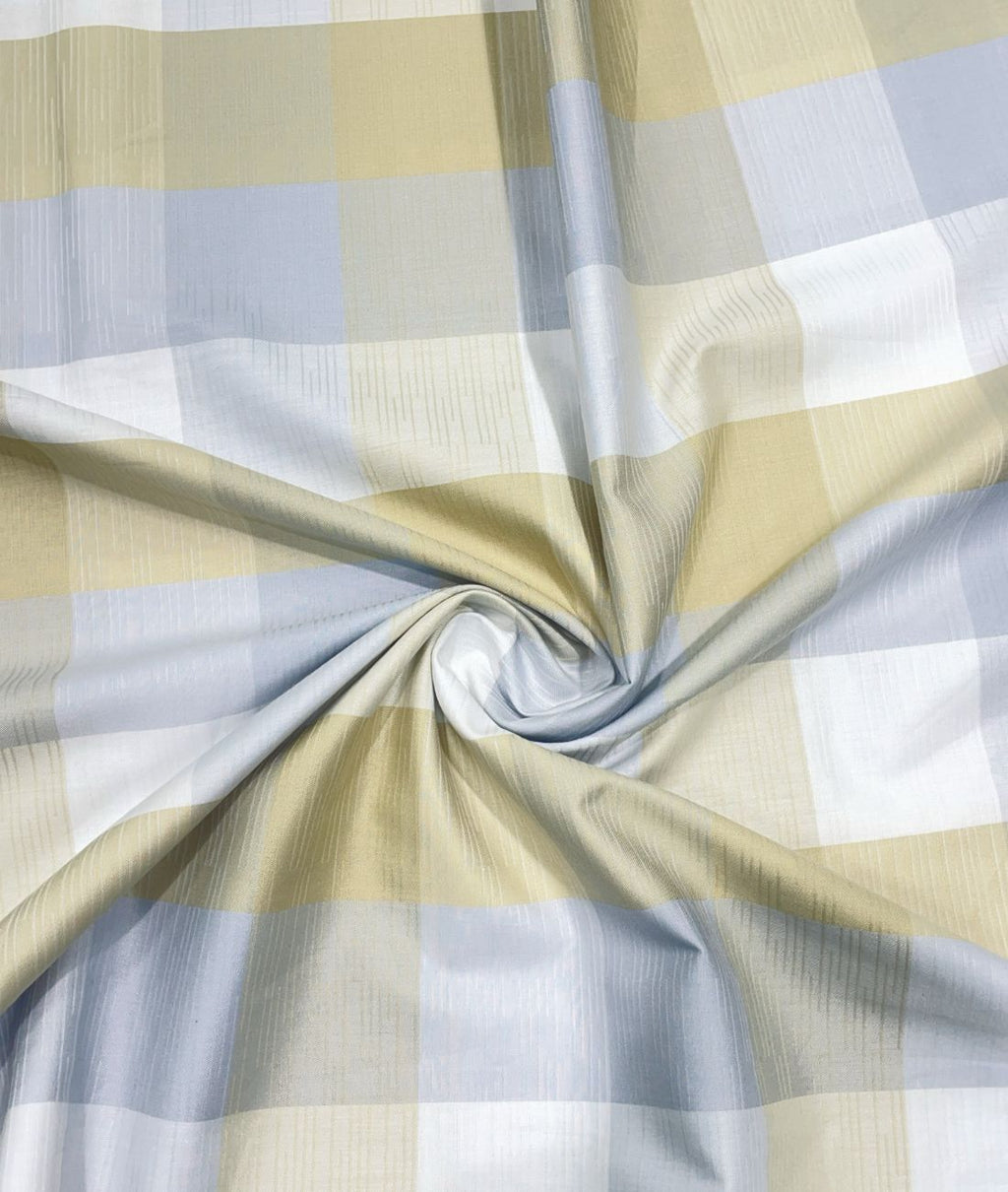 Reid & Taylor Luxury Giza Cotton Big Checks Fabric for Men's Shirt