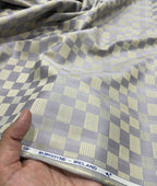 Burgoyne Luxury Blocks Checks Pattern Giza Cotton Fabric for Men's Shirt