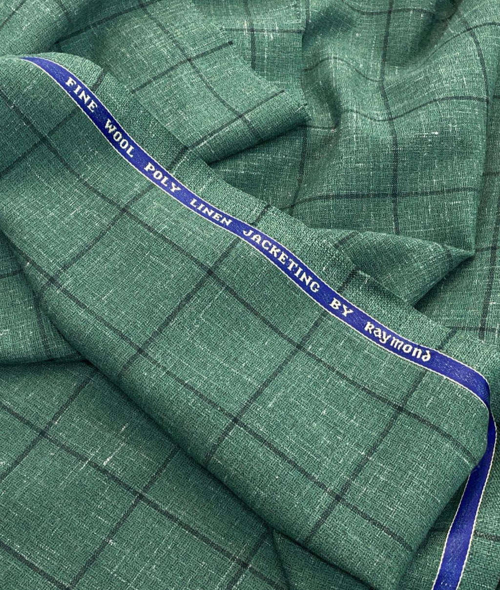 Raymond Wool + Linen Luxury Checks Suiting Fabric