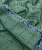 Raymond Wool + Linen Luxury Checks Suiting Fabric