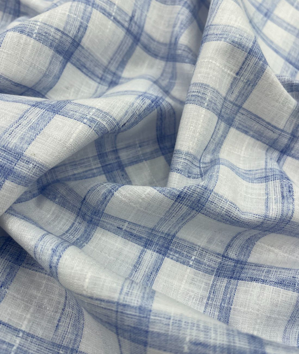 Checkered Linen Fabric for Shirt & Kurta