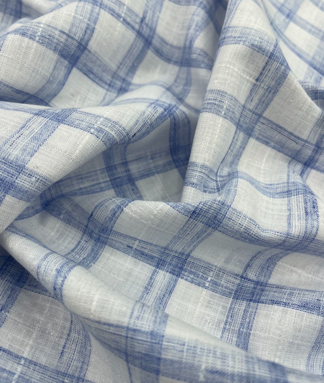 Checkered Linen Fabric for Shirt & Kurta