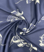 Brunello Ferragamo Flower Print Premium Giza Cotton Fabric for Men's Shirt