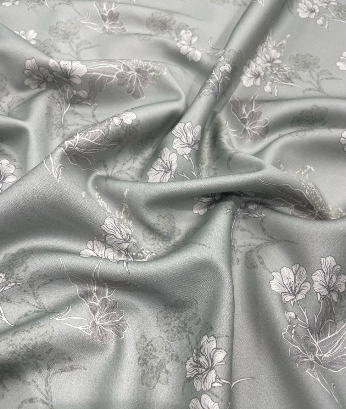 Burgoyne Leaves & Flowers Luxury Printed Shirt Fabric Giza Cotton