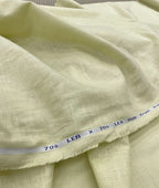 Pastel Lemon Yellow 70s Lea Linen Blend Fabric – Vibrant Summer Luxury