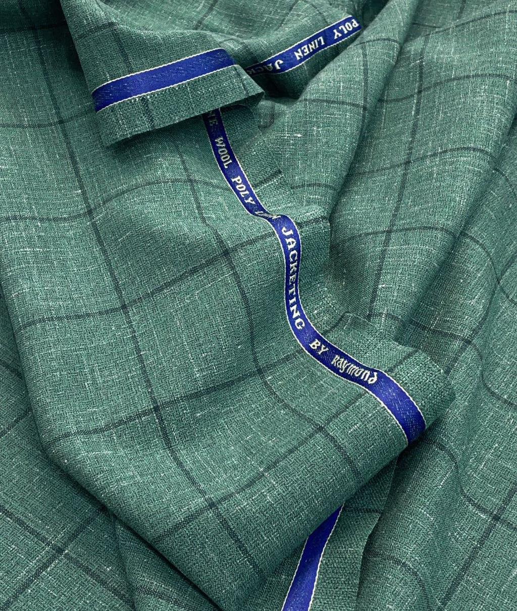 Raymond Wool + Linen Luxury Checks Suiting Fabric