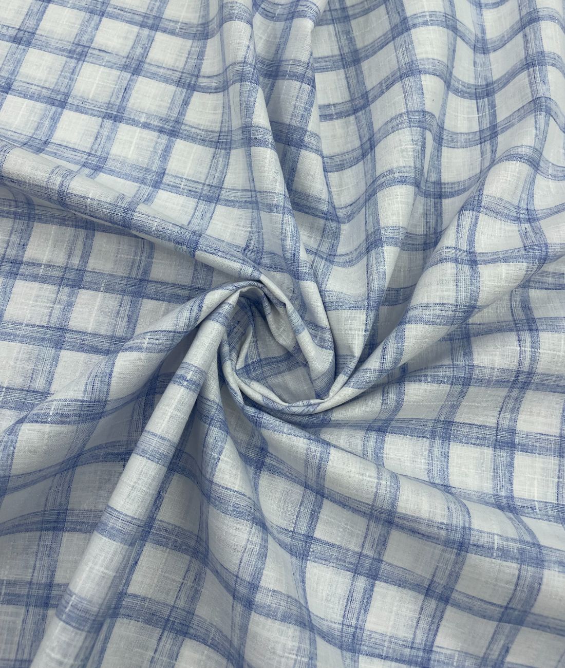 Checkered Linen Fabric for Shirt & Kurta