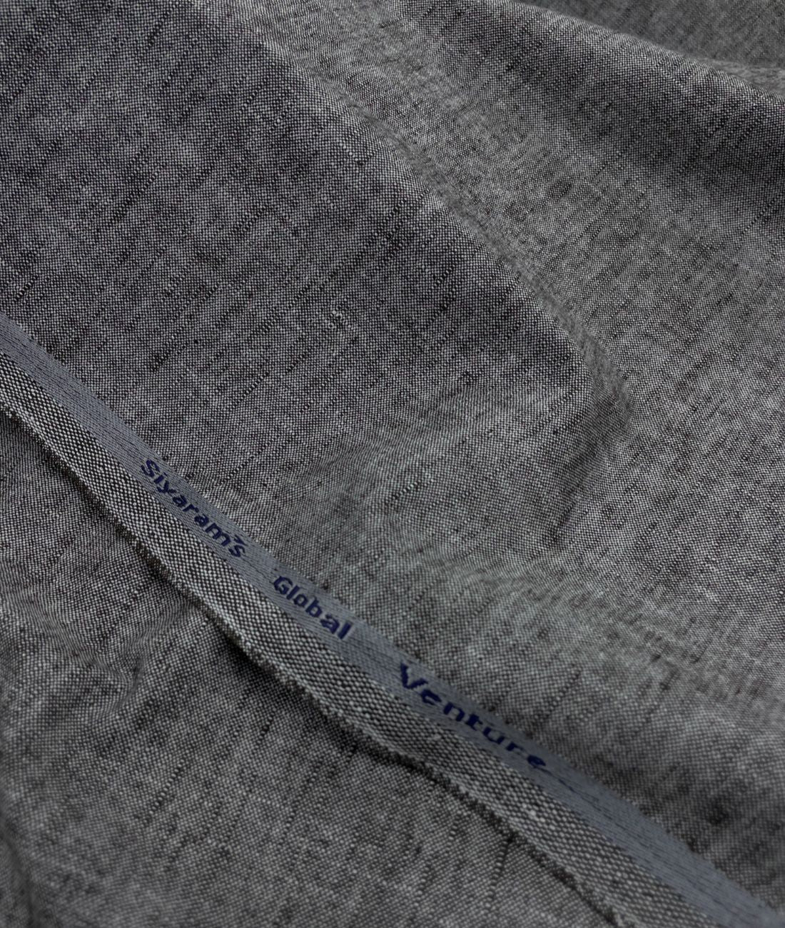 Dark Grey Linen Blend Fabric for Pant by Cadini Italy
