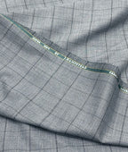 J.Hampstead Super 100's Counts Lycra Checkered Suiting Fabric for Suits & Pants