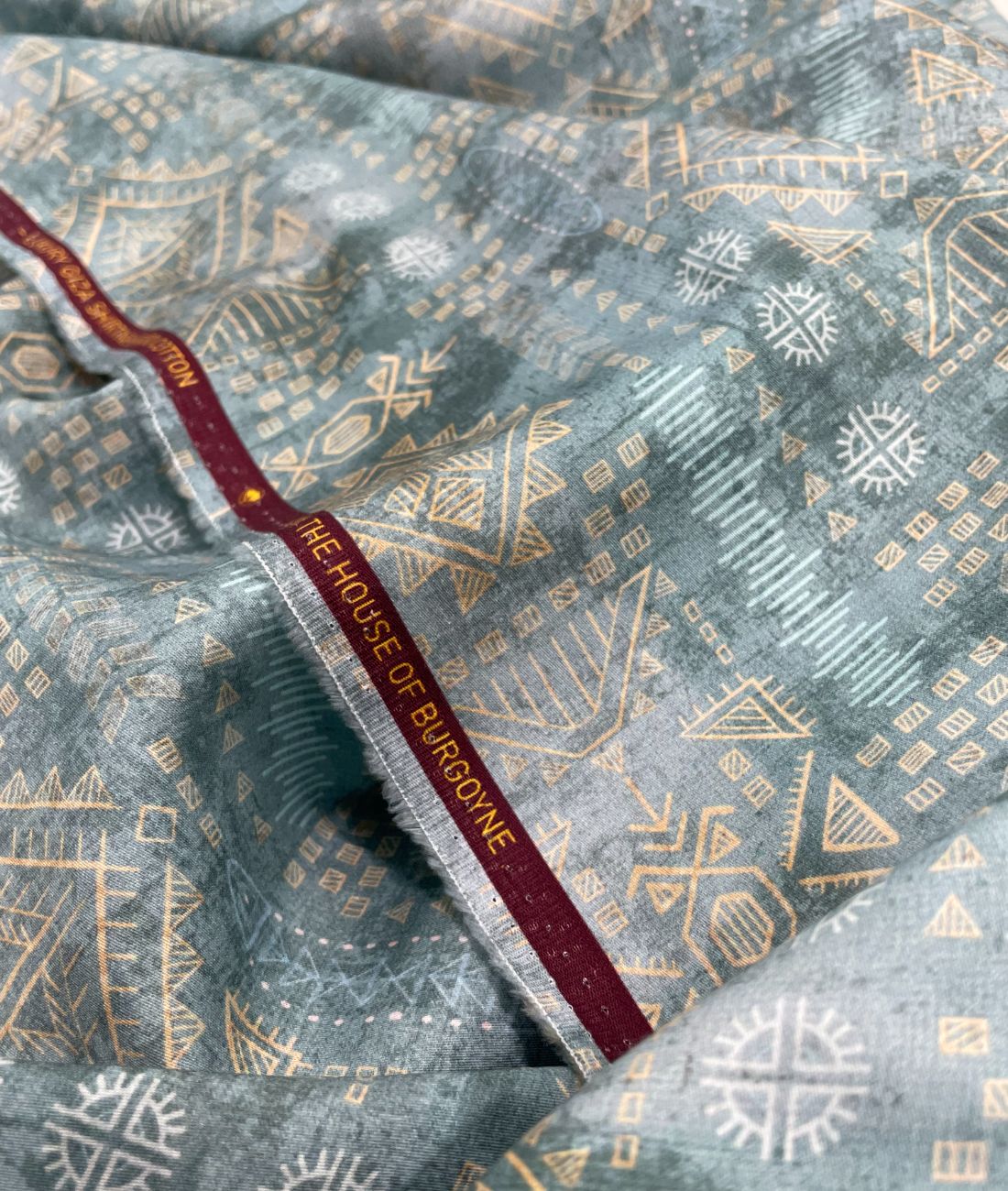 Burgoyne Luxury Giza Cotton Printed Shirt Fabric