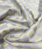 Burgoyne Luxury Blocks Checks Pattern Giza Cotton Fabric for Men's Shirt