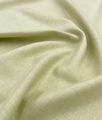Pastel Lemon Yellow 70s Lea Linen Blend Fabric – Vibrant Summer Luxury