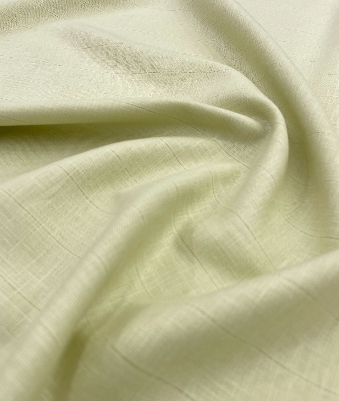 Pastel Lemon Yellow 70s Lea Linen Blend Fabric – Vibrant Summer Luxury
