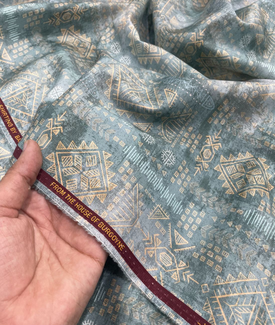 Burgoyne Luxury Giza Cotton Printed Shirt Fabric