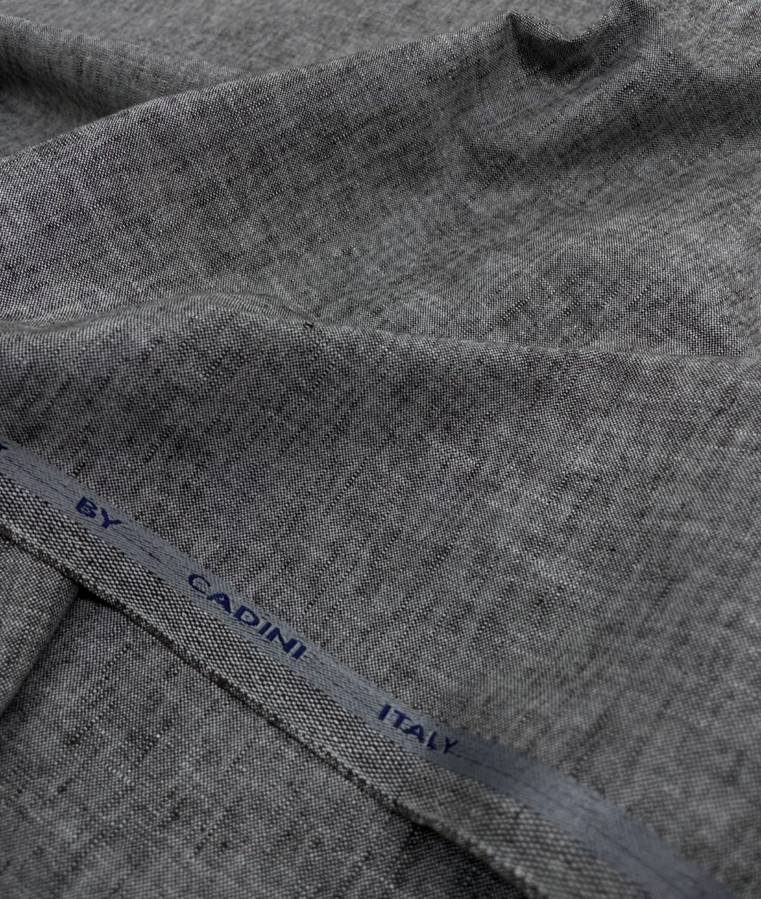 Dark Grey Linen Blend Fabric for Pant by Cadini Italy