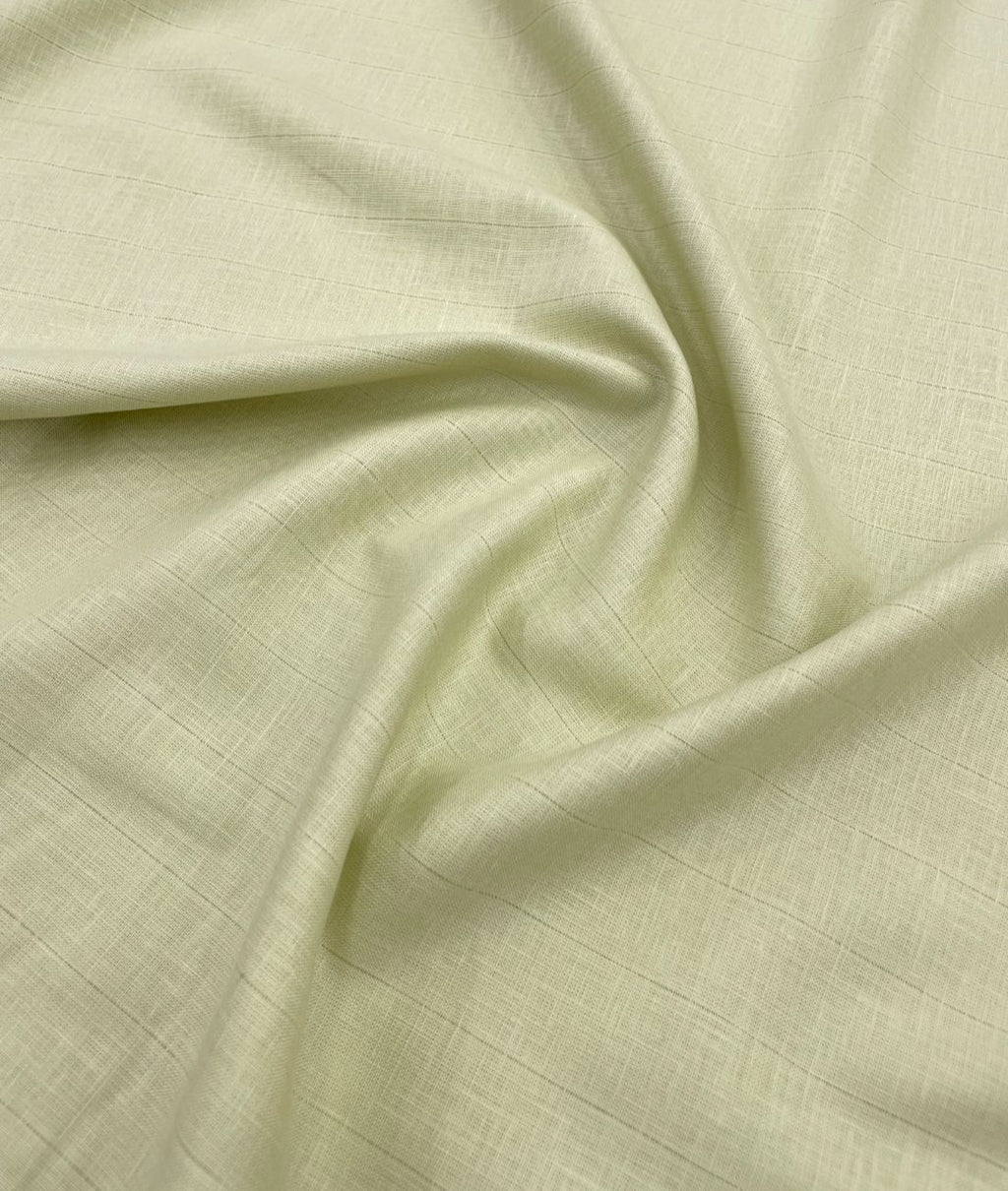 Pastel Lemon Yellow 70s Lea Linen Blend Fabric – Vibrant Summer Luxury