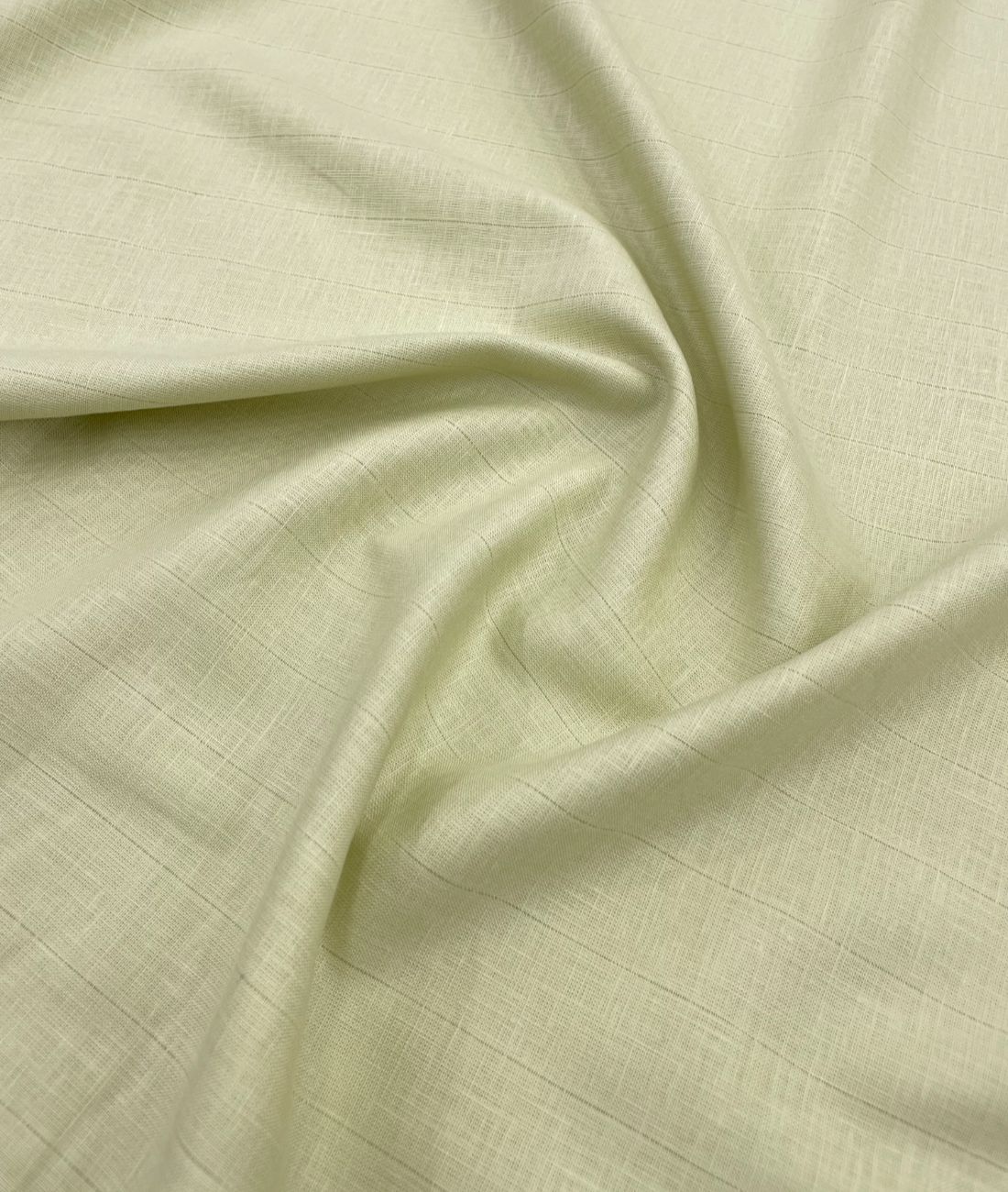 Pastel Lemon Yellow 70s Lea Linen Blend Fabric – Vibrant Summer Luxury