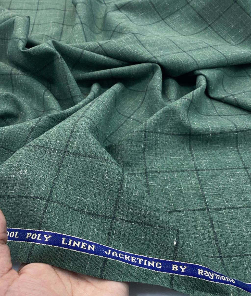 Raymond Wool + Linen Luxury Checks Suiting Fabric