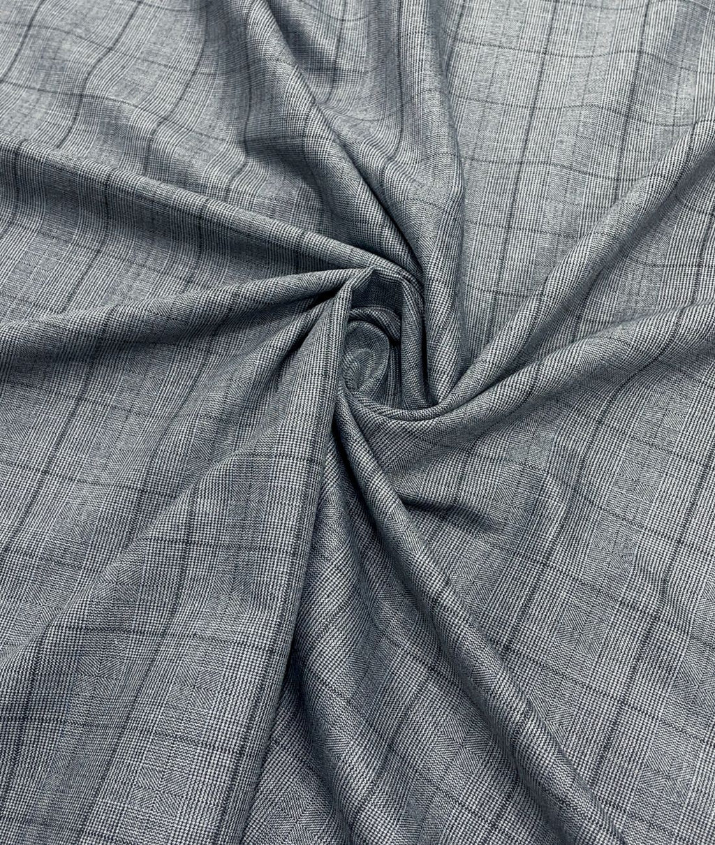 J.Hampstead Super 100's Counts Lycra Checkered Suiting Fabric for Suits & Pants