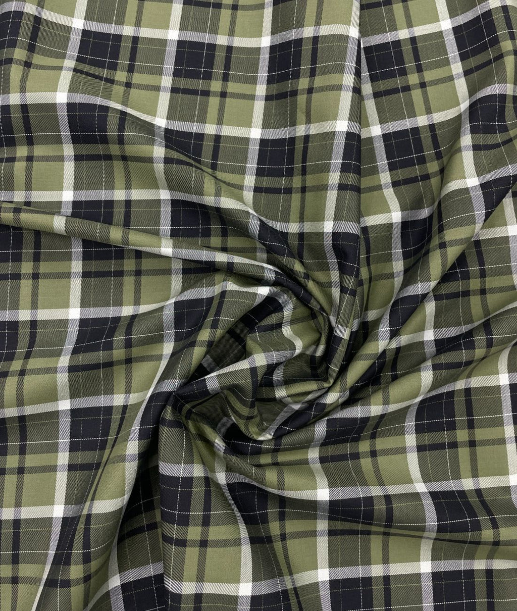 J.Hampstead Luxury 2 Ply Burberry Checks Giza Cotton Fabric for Men's Shirt