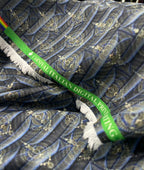 Blue & Gold Elegance Printed Anti Wrinke Cotton Fabric for Men's Shirts & Kurta