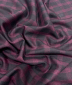 Augustus Wine & Black Stretchable Suiting Fabric for Suit & Blazer
